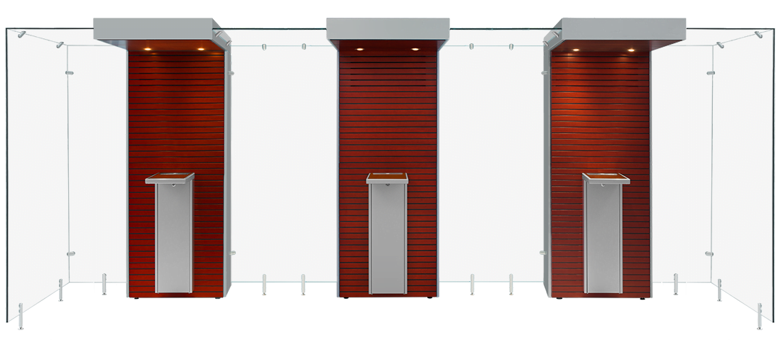 Mahogany and Grey - Open Modular Smoke Cabin